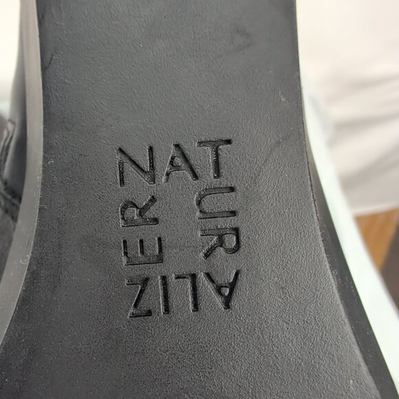 Naturalizer Black Leather Wedge Ankle Booties Size 10 - Picture 4 of 10